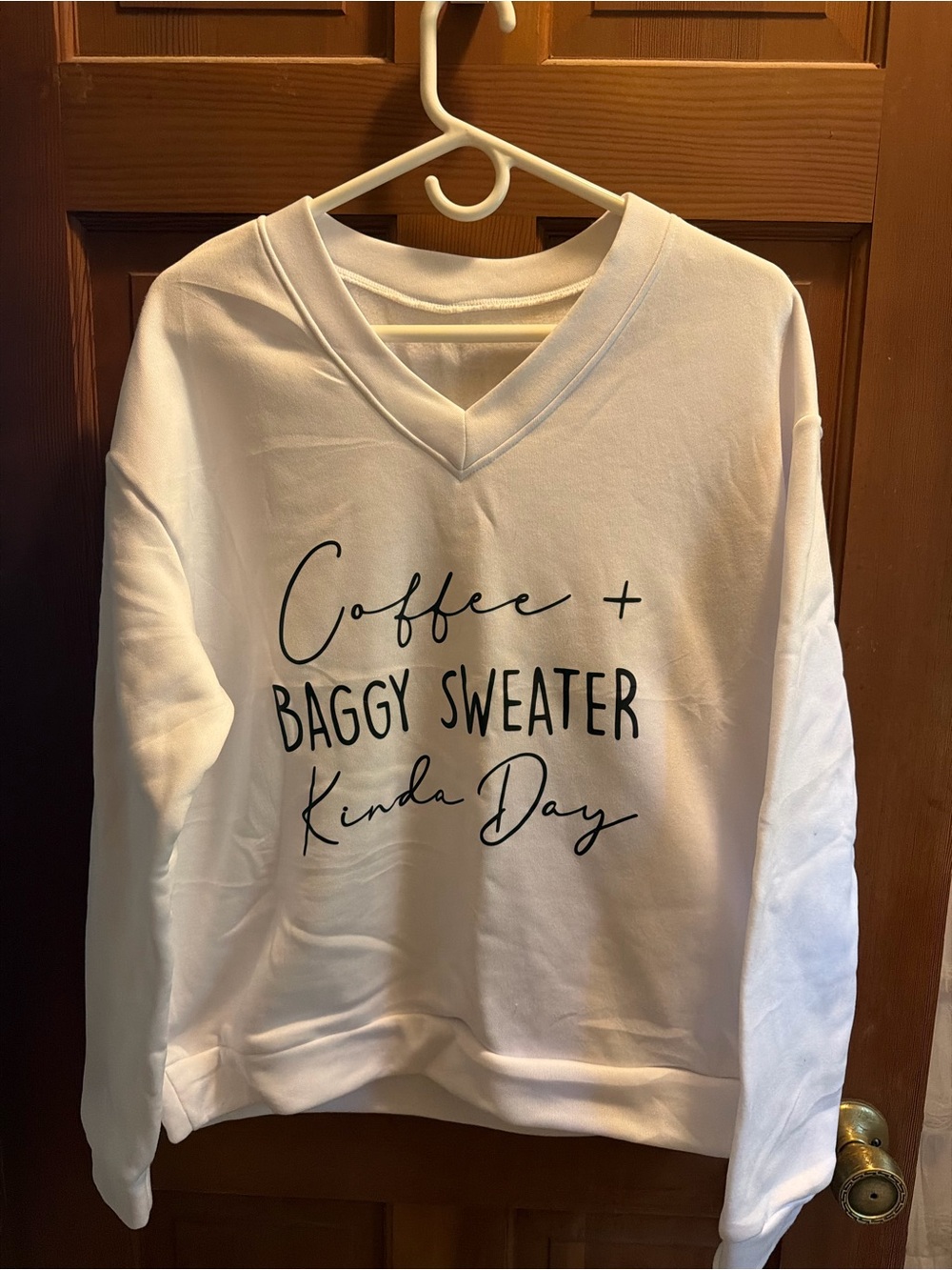 Graphic v neck sweatshirt
